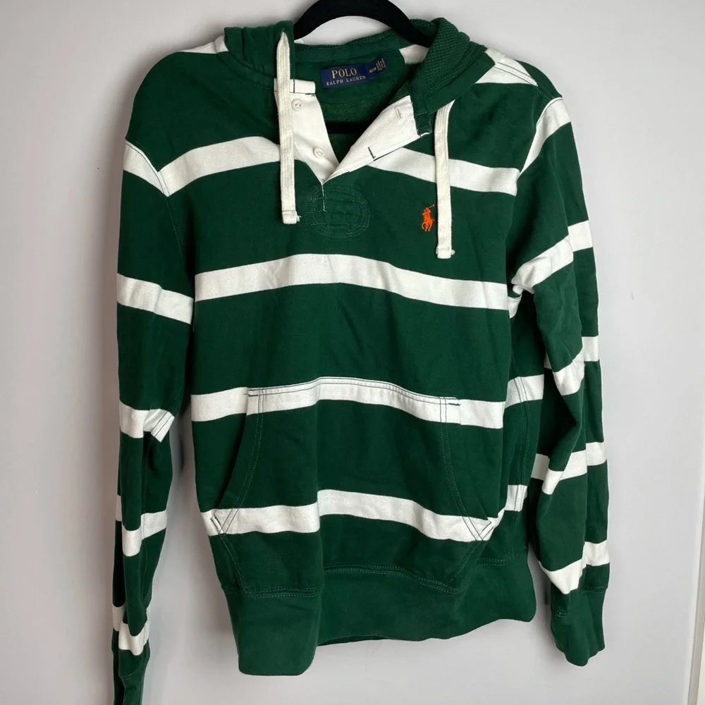 Green Striped Polo by Ralph Lauren Sweatshirt - Picture 1 of 5